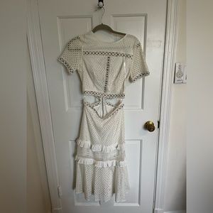 White, connected two piece ASOS Dress. Worn 2x